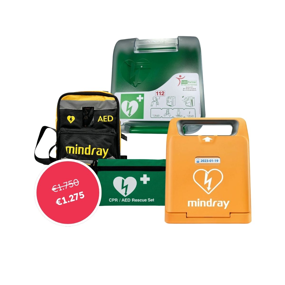 Aanbieding Mindray C1A AED met binnenkast